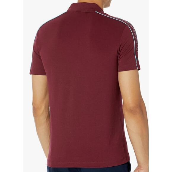 Lacoste Men's Short Sleeve Piping Slim Fit Polo Shirt, ZIN/ANSE M - Picture 3 of 3